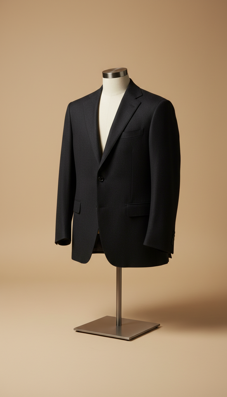 Wool Suit With Hand-Finished Lapels